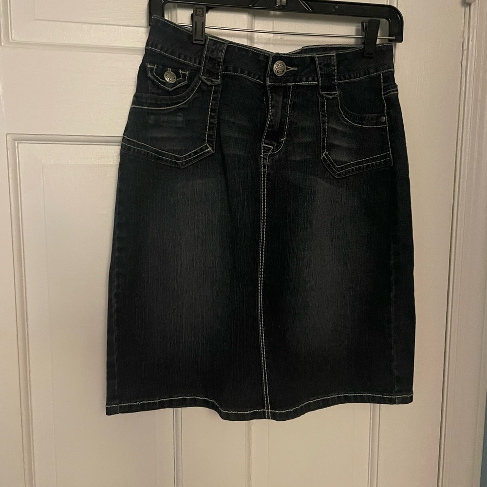 V.S.H. Jeans dark blue denim Skirt
